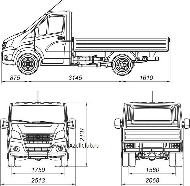 размеры Автомобиль А21R22