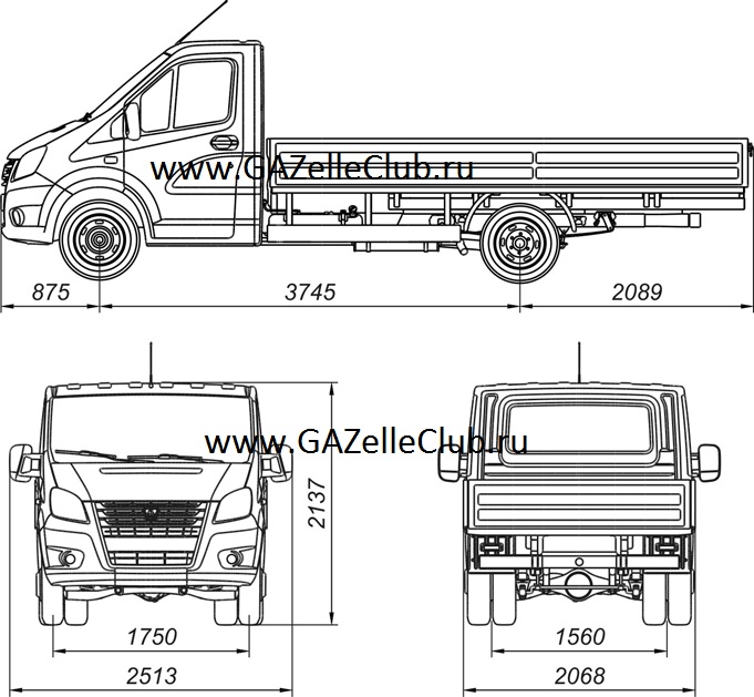 Габариты Автомобиль А21R32 Газель Некст