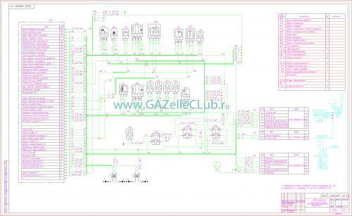 Электросхема Газель УМЗ 4216